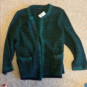 Ann Taylor Textured Green and Black Blazer